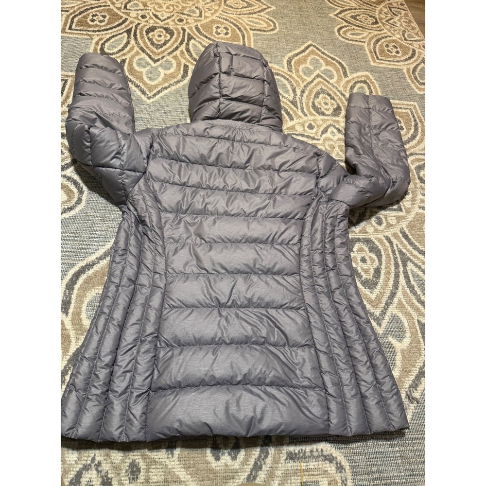 Heatkeep Womens Gray Hooded Puffer Jacket Quilted Full Zip Coat Large - Picture 7 of 7